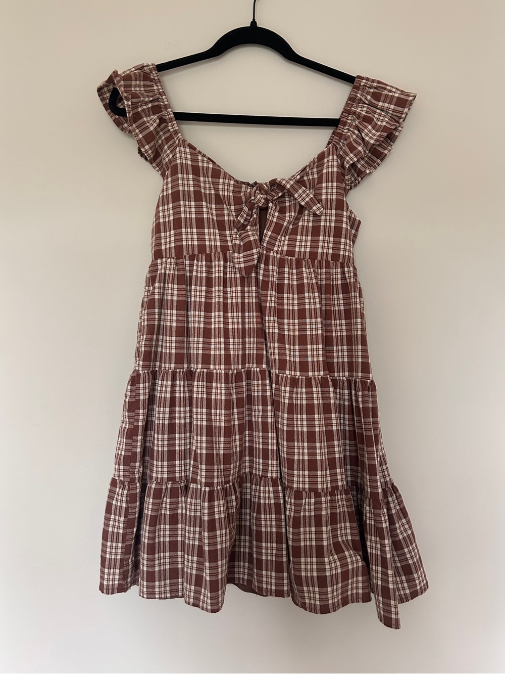 Plaid Tiered Mini Sundress
